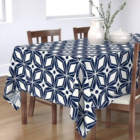 Cotton Sateen Tablecloth 70 x 108 - Navy White Large Mid Century Mod Geometric Retro Vintage Style Stars Print Custom Table Linens by Spoonflower
Cotton Sateen Tablecloth 70 x 108 - Navy White Large Mid Century Mod Geometric Retro Vintage Style Stars Print Custom Table Linens by Spoonflower