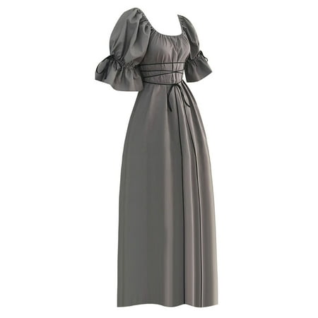 pafei tyugd Women Vintage Gothic Maxi Dress Medieval Court Gown Cake Skirt Lace Up Dresses Short Sleeve Round Neck Belt Irregular Dress Court Vintage Ladies Dress for Party Wedding
pafei tyugd Women Vintage Gothic Maxi Dress Medieval Court Gown Cake Skirt Lace Up Dresses Short Sleeve Round Neck Belt Irregular Dress Court Vintage Ladies Dress for Party Wedding