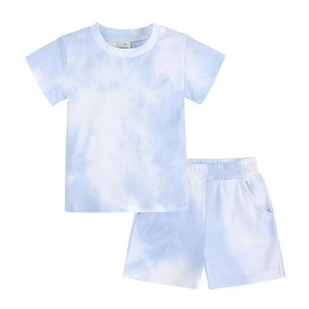 Newborn Infant Baby Clothes Set Sports Casual Tie Dye Prints Short Sleeves T Shirt Elastic Waist Shorts Toddler Outfits
Newborn Infant Baby Clothes Set Sports Casual Tie Dye Prints Short Sleeves T Shirt Elastic Waist Shorts Toddler Outfits