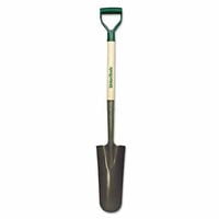 Drain & Post Spades, 14 X 4.75 Round Blade, 27 in White Ash Poly Big Grip D-Grip, Sold As 1 Each