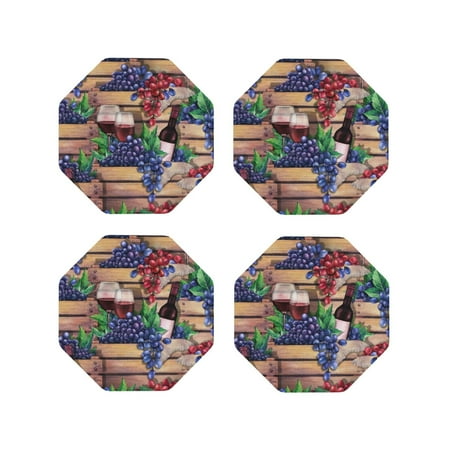 Junzan Glasses Of Red Wine 1 Print Coasters for Drinks - Leather Coasters Set of 4 for Coffee Table for Housewarming/Kitchen/Bar/Decor-Octagon
Junzan Glasses Of Red Wine 1 Print Coasters for Drinks - Leather Coasters Set of 4 for Coffee Table for Housewarming/Kitchen/Bar/Decor-Octagon
