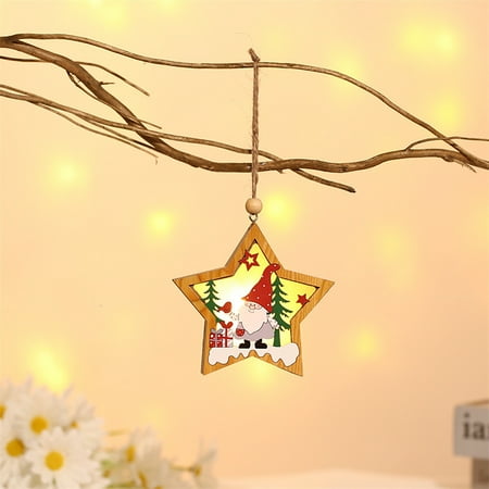 loopsun Christmas Forest Elderly Wooden Luminous Pendant Christmas Tree Ornaments Round Five-pointed Star Small Pendant
loopsun Christmas Forest Elderly Wooden Luminous Pendant Christmas Tree Ornaments Round Five-pointed Star Small Pendant