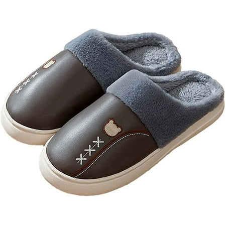 PIKADINGNIS Women Men Warm Fluffy Faux Fur Soft Slippers Fuzzy Cute Bear Printing Anti-slip Memory Foam House Shoes Home Indoor Outdoor Waterprrof PU Leather Surface
PIKADINGNIS Women Men Warm Fluffy Faux Fur Soft Slippers Fuzzy Cute Bear Printing Anti-slip Memory Foam House Shoes Home Indoor Outdoor Waterprrof PU Leather Surface