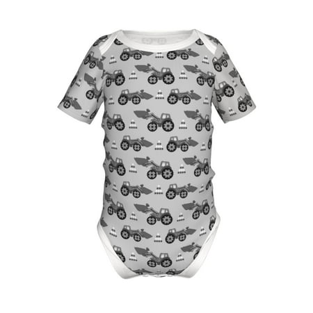 Lukts Gray Tractor Print Baby Short Sleeve Romper Onesie for Newborn Baby Boys and Girls-12 Months
Lukts Gray Tractor Print Baby Short Sleeve Romper Onesie for Newborn Baby Boys and Girls-12 Months