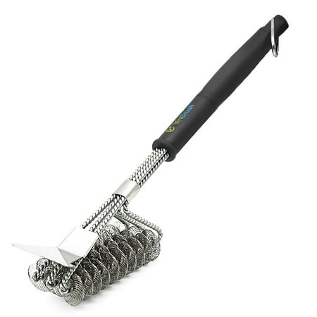 Klzo Grill Brush and Barbecue Scraper 360° Brush Head with 3-in-1 Stainless Steel Bristles Clean Grill BBQ Brush for Grill Cleaning
Klzo Grill Brush and Barbecue Scraper 360° Brush Head with 3-in-1 Stainless Steel Bristles Clean Grill BBQ Brush for Grill Cleaning