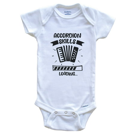 Accordion Skills Loading Funny Accordion Baby Bodysuit
