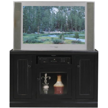 Coastal Thin E40 Tall TV Cart in Antique Black (Antique Black)