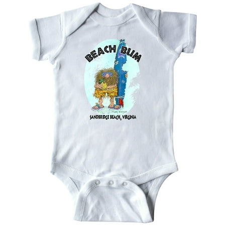 Inktastic Beach Bum Sandbridge Beach Virginia Gift Baby Boy or Baby Girl Bodysuit