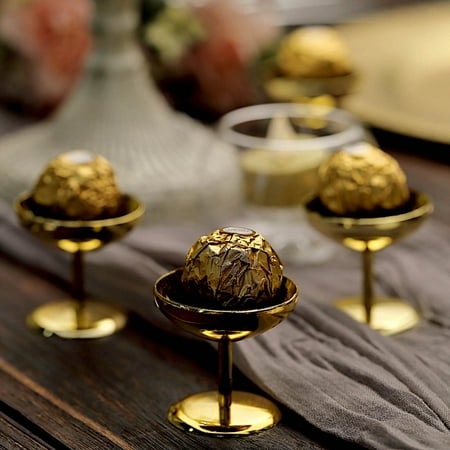 BalsaCircle 12 Gold 2 Mini Champagne Dessert Cups Favor Holders