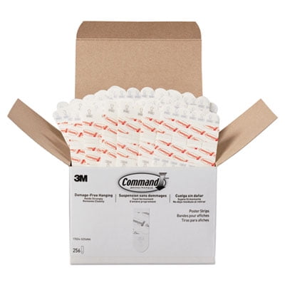 Command MMM17024S256NA Poster Strips Removable Holds Up to 1 lb 5/8 x 1 3/4 White 256/Pack
Command MMM17024S256NA Poster Strips Removable Holds Up to 1 lb 5/8 x 1 3/4 White 256/Pack