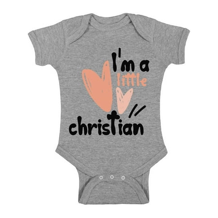 Baby T Shirts For 18M - NB 6M 12M 18M 24M - I m a Little Christian Bodysuit