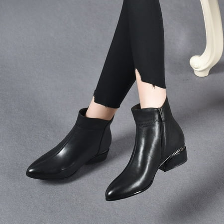 ZMHEGW Women Boots Solid Color Autumn Thick Sole Square Heels Zipper Short Booties Plus Size h Pointed Toe Boots Shoes
ZMHEGW Women Boots Solid Color Autumn Thick Sole Square Heels Zipper Short Booties Plus Size h Pointed Toe Boots Shoes