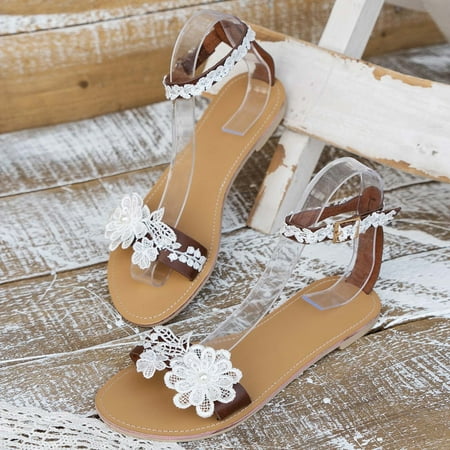MIASHUI shoes for women Women s Summer Non Slip Lace Flowers Buckle Strap Flat Beach Open Toe Breathable Sandals Shoes
MIASHUI shoes for women Women s Summer Non Slip Lace Flowers Buckle Strap Flat Beach Open Toe Breathable Sandals Shoes