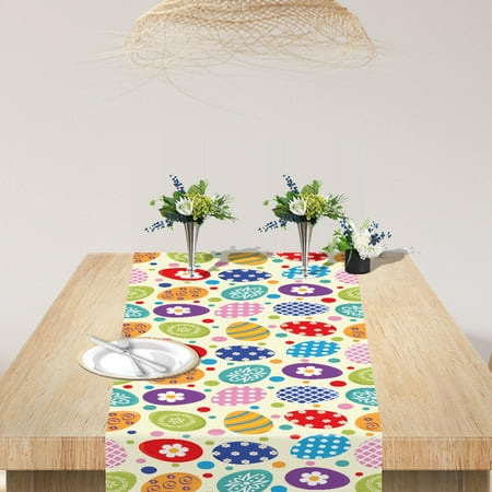 HANXIULIN Easter Table Flag Linen Digital Heat Transfer Table Runner Home Decor Tablecloth Oil and Stain Resistants Non Slip Holiday Home Decor
HANXIULIN Easter Table Flag Linen Digital Heat Transfer Table Runner Home Decor Tablecloth Oil and Stain Resistants Non Slip Holiday Home Decor