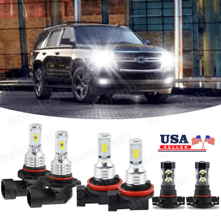 For Chevy Suburban Tahoe 2007-2014 6x 6000K LED Headlight + Fog Light Bulbs Kits
For Chevy Suburban Tahoe 2007-2014 6x 6000K LED Headlight + Fog Light Bulbs Kits