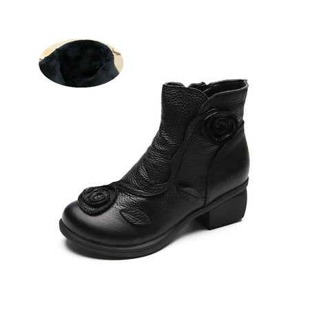 Lacyhop Womens Walking Breathable Ethnic Style Booties Ladies Work Retro Mid Top Winter Shoes Casual Chunky Heel Bootie Black Velvet 8
Lacyhop Womens Walking Breathable Ethnic Style Booties Ladies Work Retro Mid Top Winter Shoes Casual Chunky Heel Bootie Black Velvet 8