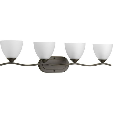 Laird Collection Four-Light Antique Bronze Etched Glass Traditional Bath Vanity Light
Laird Collection Four-Light Antique Bronze Etched Glass Traditional Bath Vanity Light