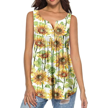 PIKADINGNIS Womens Flower Floral Printed Loose Casual Boho Buttons Tank Tops for Women Summer Beach Holiday Vest Sleeveless Shirt
PIKADINGNIS Womens Flower Floral Printed Loose Casual Boho Buttons Tank Tops for Women Summer Beach Holiday Vest Sleeveless Shirt