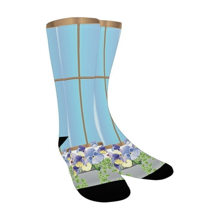 Shutters Decor Window Shutters With Colorful Flowers And Plants Medieval Style Image Decorative Prin Custom Socks for Women
Shutters Decor Window Shutters With Colorful Flowers And Plants Medieval Style Image Decorative Prin Custom Socks for Women