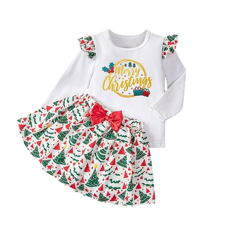Toddler Girl Christmas Outfit Toddler Letters Cartoon Chrismas Tree Printed Long Sleeve Romper Short Skirt With Headband 3PC Children s Suit(Size:5-6 Years)
Toddler Girl Christmas Outfit Toddler Letters Cartoon Chrismas Tree Printed Long Sleeve Romper Short Skirt With Headband 3PC Children s Suit(Size:5-6 Years)