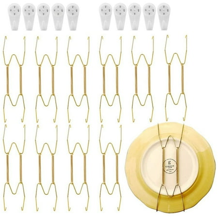 Stainless Steel Plate Hangers for Walls Compatible Decorative Plates Hooks Dish Diaplay Holder with 10 PCS Wall Hooks
Stainless Steel Plate Hangers for Walls Compatible Decorative Plates Hooks Dish Diaplay Holder with 10 PCS Wall Hooks