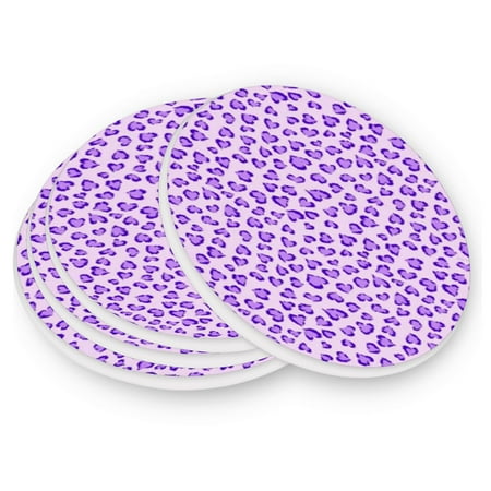 Round Coasters Modern Style Ceramic Coaster Waterproof and Durable Drink Coaster Coasters set of 4 Customizable Coasters 4pcs Purple Heart Leopard Print
Round Coasters Modern Style Ceramic Coaster Waterproof and Durable Drink Coaster Coasters set of 4 Customizable Coasters 4pcs Purple Heart Leopard Print