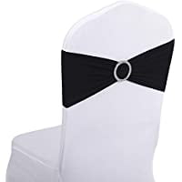 50pcs Black Spandex Chair Sashes with Buckle Slider for Wedding Party Decoration(Black)
50pcs Black Spandex Chair Sashes with Buckle Slider for Wedding Party Decoration(Black)