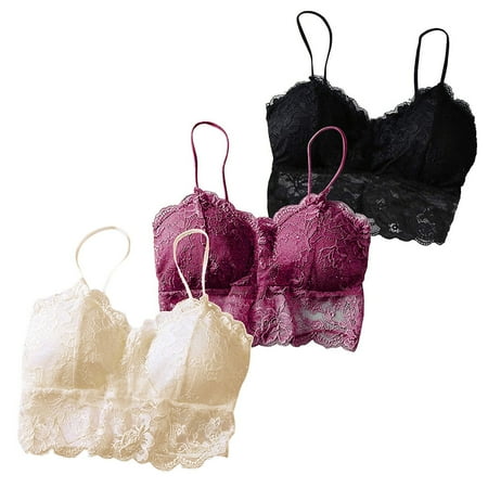 YDKZYMD Women Wireless Bralette V Neck Padded Bralette Floral Lace Longline Breathable Seamless Bra Crop Top
YDKZYMD Women Wireless Bralette V Neck Padded Bralette Floral Lace Longline Breathable Seamless Bra Crop Top