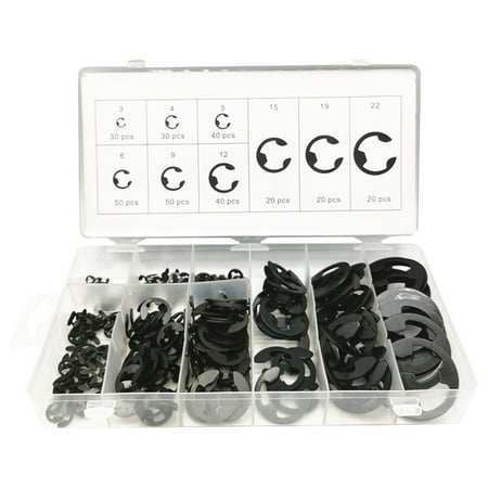 VEAREAR Essential Hardware tools 300Pcs 3-20mm Retainer Rings E Type Wear-resistant Carbon Steel Retaining Ring Assortment Set for Fixing
VEAREAR Essential Hardware tools 300Pcs 3-20mm Retainer Rings E Type Wear-resistant Carbon Steel Retaining Ring Assortment Set for Fixing