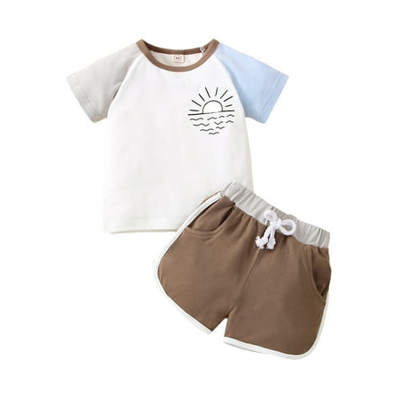 Canrulo Toddler Baby Boy Girl Summer Outfits Short Sleeve T-Shirt Tops+Drawstring Shorts Infant 2Pcs Clothes Blue 2-3 Years
Canrulo Toddler Baby Boy Girl Summer Outfits Short Sleeve T-Shirt Tops+Drawstring Shorts Infant 2Pcs Clothes Blue 2-3 Years