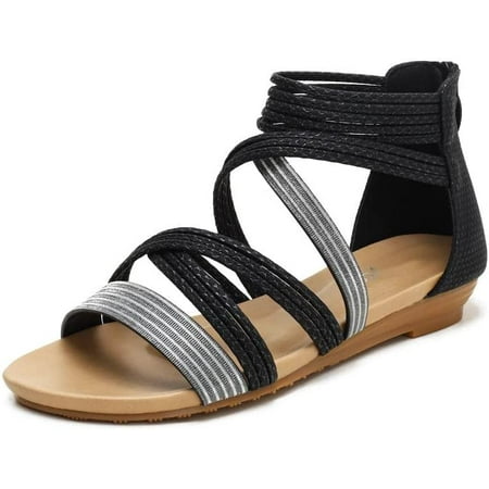 Wedge Sandals for Women Dressy Boho Zipper Flat Sandals Open Toe Comfy Beach Sandals Breathable Roman Shoes
Wedge Sandals for Women Dressy Boho Zipper Flat Sandals Open Toe Comfy Beach Sandals Breathable Roman Shoes
