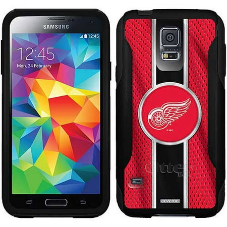 Detroit Red Wings Jersey Stripe Design on OtterBox Commuter Series Case for Samsung Galaxy S5