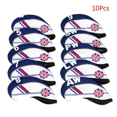 10Pcs/Set Portable Sport Neoprene Golf Club for Head Cover Iron Protective Headc