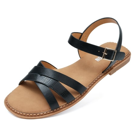 SHIBEVER Women s Flat Sandals Casual Summer Ankle Strap Open Toe Comfortable Fashion Sandals for Women Black
SHIBEVER Women s Flat Sandals Casual Summer Ankle Strap Open Toe Comfortable Fashion Sandals for Women Black