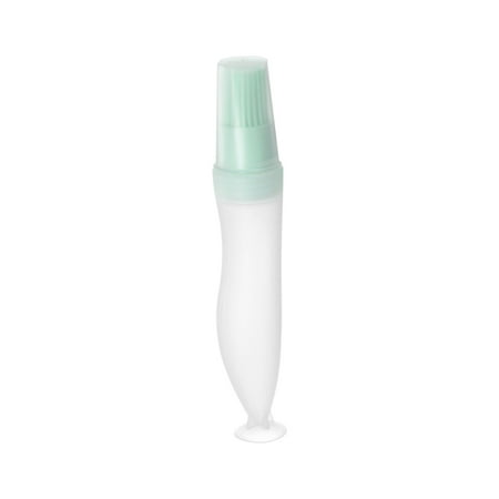 Silicone Oil Bottle Brush Basting Oil Tool with Cap for Barbecue Cooking Baking Cyan