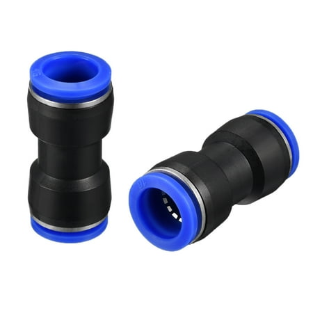 6pcs Push to Connect Fittings 16mm or 5/8 Straight Tube Fittings Blue