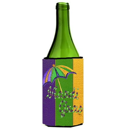 Mardi Grass Second Line Umbrella Wine bottle sleeve Hugger - 24 oz.