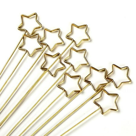 20 Pcs Metal Wire Floral Place Card Holder Pick 13 Inch Gold Photo Clip Memo for Wedding Birthday Baby Shower Party Favor Pentagram
20 Pcs Metal Wire Floral Place Card Holder Pick 13 Inch Gold Photo Clip Memo for Wedding Birthday Baby Shower Party Favor Pentagram