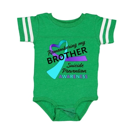 Inktastic Remembering my Brother- suicide prevention awareness Boys or Girls Baby Bodysuit
Inktastic Remembering my Brother- suicide prevention awareness Boys or Girls Baby Bodysuit