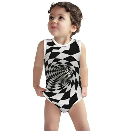 Vsdgher 3D Vortex Illusion Print Baby Unisex Baby Cotton Sleeveless Bodysuits Soft and velvety comfortable and breathable
Vsdgher 3D Vortex Illusion Print Baby Unisex Baby Cotton Sleeveless Bodysuits Soft and velvety comfortable and breathable