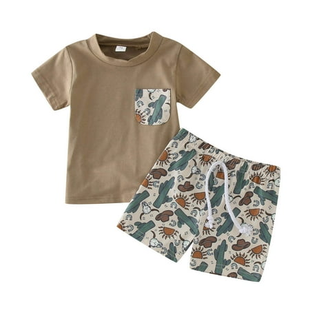 Baby Sweatpants Boy Two Piece Outfit Toddler Boys Girls Short Sleeve Cartoon T Shirt Pullover Tops Cow Printed Shorts Outfits
Baby Sweatpants Boy Two Piece Outfit Toddler Boys Girls Short Sleeve Cartoon T Shirt Pullover Tops Cow Printed Shorts Outfits