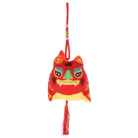 3Pcs Year of The Tiger Decor Plush Tiger Mascot Pendant New Year Adornment