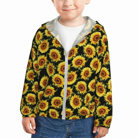 Sun Hoodie for Kids Sunflowers black cute Long Sleeve Swim Fishing Shirts Sun Protection Zip Up Jacket Clothing Athletic Hoodie
Sun Hoodie for Kids Sunflowers black cute Long Sleeve Swim Fishing Shirts Sun Protection Zip Up Jacket Clothing Athletic Hoodie
