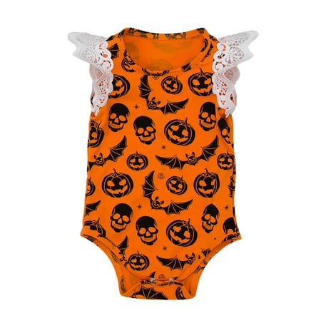 StylesILove Newborn Baby Girl Halloween Pumpkin Print Cap Sleeve Cotton Bodysuit with Headband 2 Pcs Outfit Set (73/6-12 Months Orange)
StylesILove Newborn Baby Girl Halloween Pumpkin Print Cap Sleeve Cotton Bodysuit with Headband 2 Pcs Outfit Set (73/6-12 Months Orange)