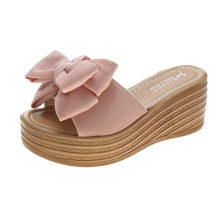 Womens Bowknot Beach Summer Slippers Platform Slope Heels Plus Shose Summer Open Toe Slide Sandals Comfortable Flats Flip-Flops Sandal Casual Platforms Wedge Sandals Heeled Sandals A2490
Womens Bowknot Beach Summer Slippers Platform Slope Heels Plus Shose Summer Open Toe Slide Sandals Comfortable Flats Flip-Flops Sandal Casual Platforms Wedge Sandals Heeled Sandals A2490