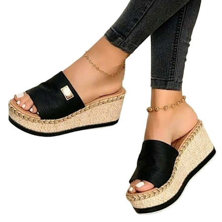 Height Increase Rome Sandals Casual Beach Sandals for Dresses Jeans Skirts Short Pants Black 37
Height Increase Rome Sandals Casual Beach Sandals for Dresses Jeans Skirts Short Pants Black 37