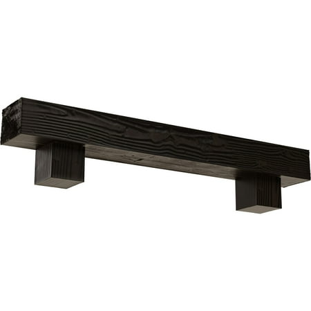 Ekena Millwork 8 H x 12 D x 48 W Sandblasted Faux Wood Fireplace Mantel Kit w/ Alamo Corbels Premium Walnut
Ekena Millwork 8 H x 12 D x 48 W Sandblasted Faux Wood Fireplace Mantel Kit w/ Alamo Corbels Premium Walnut