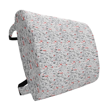 Valentines Lumbar Pillow Different I Love You Words on Grey Backdrop with Hearts Soft Back Cushion for Office Chairs with Adjustable Straps 14 x 13 Pale Grey Scarlet Black by Ambesonne
Valentines Lumbar Pillow Different I Love You Words on Grey Backdrop with Hearts Soft Back Cushion for Office Chairs with Adjustable Straps 14 x 13 Pale Grey Scarlet Black by Ambesonne
