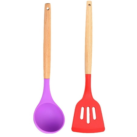 BPA Free Non-Stick Silicone Cooking Kitchen Utensils with Wooden Handle Heat Resistant Kitchen Gadgets
BPA Free Non-Stick Silicone Cooking Kitchen Utensils with Wooden Handle Heat Resistant Kitchen Gadgets