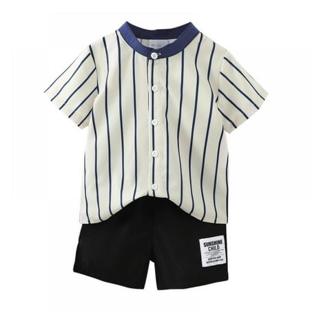 BULLPIANO Toddler Boys 2Pcs Summer Outfits Stripe Print T-Shirt Short Sleeve Tops Elastic Waistband Shorts Boy Clothes Set
BULLPIANO Toddler Boys 2Pcs Summer Outfits Stripe Print T-Shirt Short Sleeve Tops Elastic Waistband Shorts Boy Clothes Set